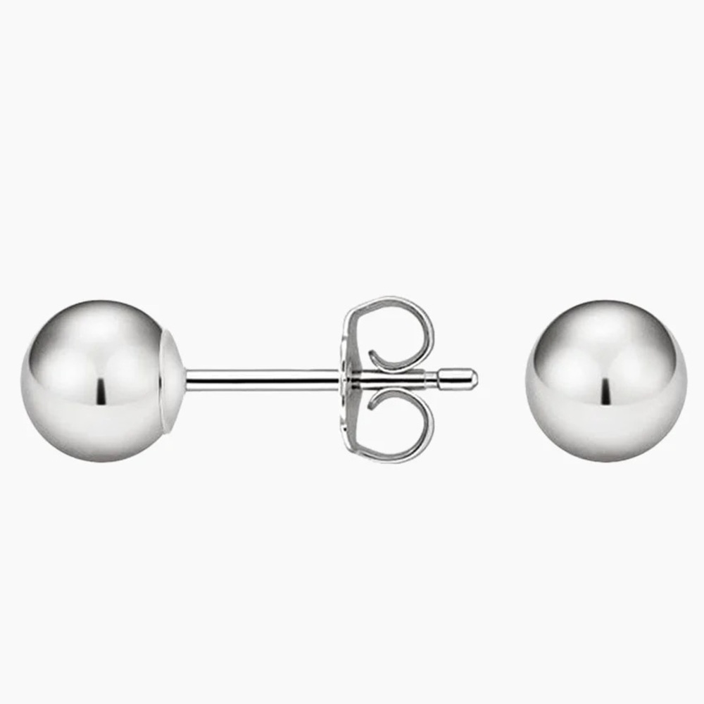 Brilliant Earth Ball Stud Earrings (8mm) in Silver